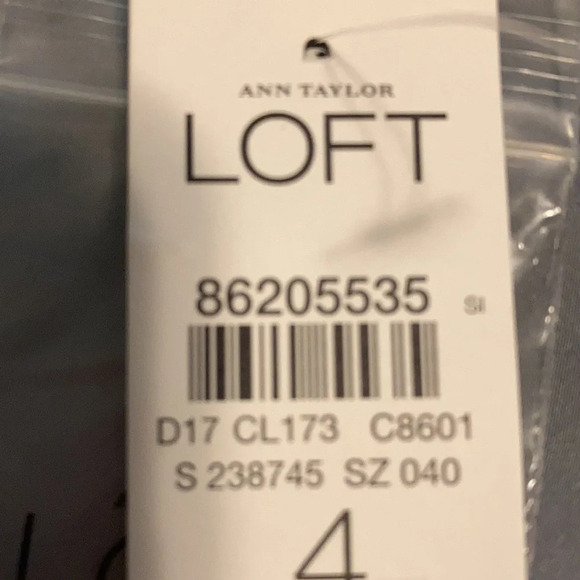 LOFT Gray & Purple Watercolor Print Ruffle Dress 4 - Picture 15 of 15